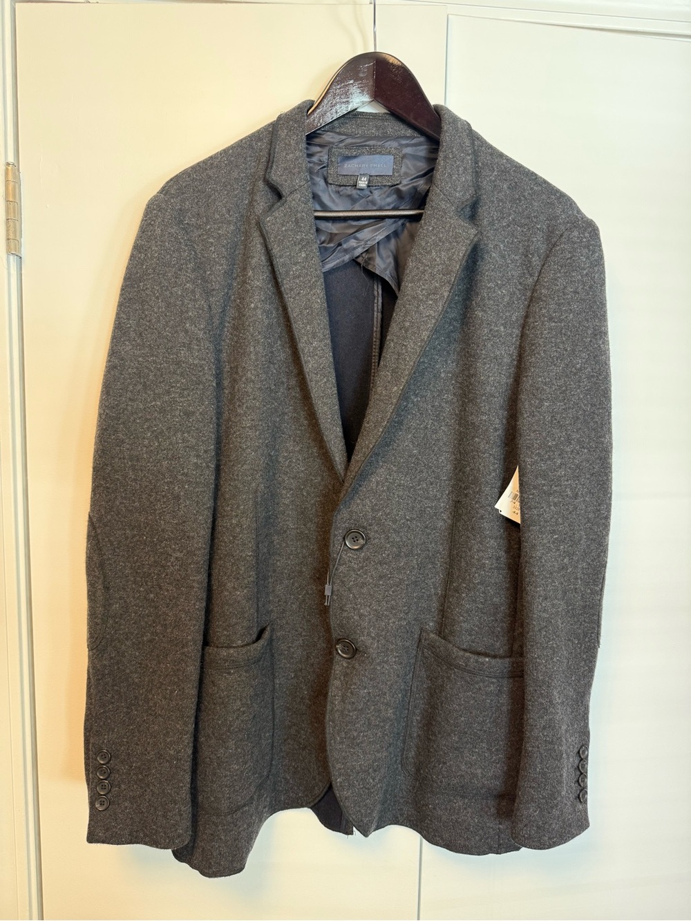 Men's Charcoal Gray Wool Blend Blazer